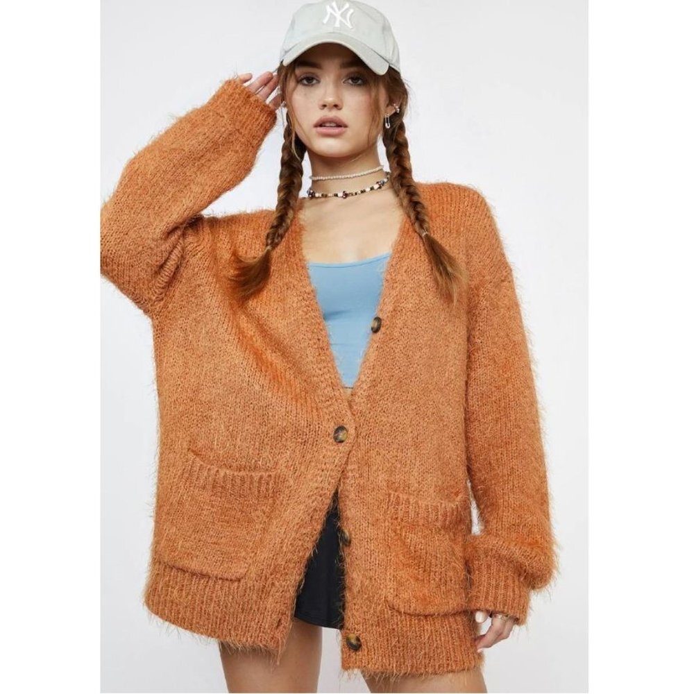 NWT New $148 Free People Nevermind Cider Oversized Cardigan Size S